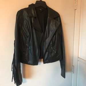 Faux leather jacket, black, size S